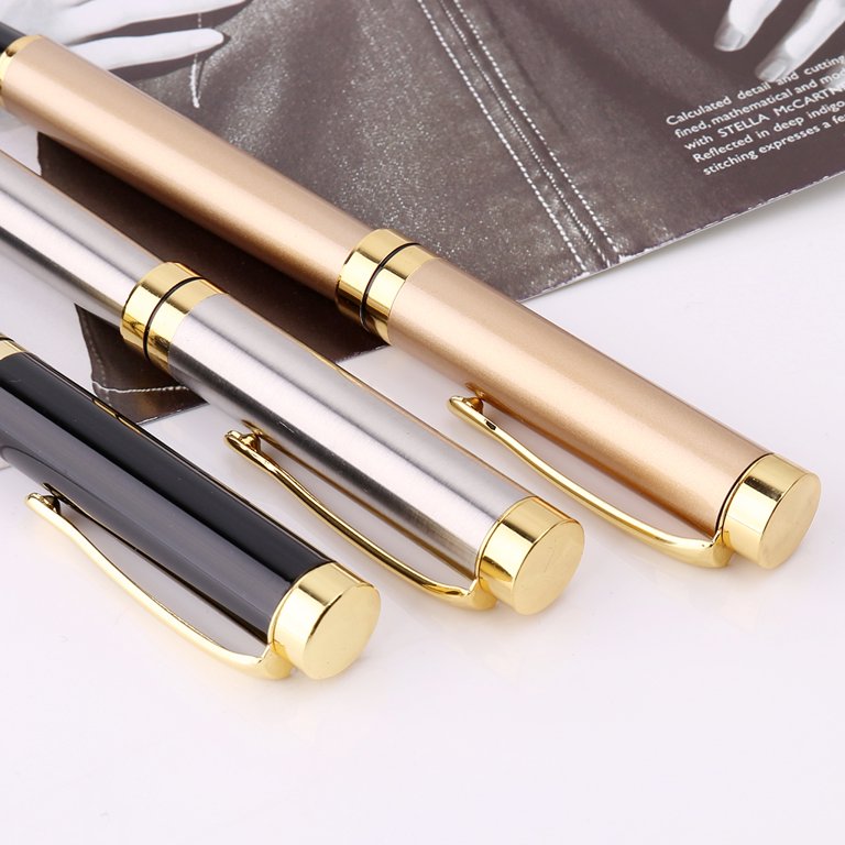 NOLITOY 12pcs Love Metal Pen Business Ink Ballpoint Pens Metal Valentine  Pens Stylus Signature Pens Gold Pens with Gold Ink Gold Point Pen Black Ink