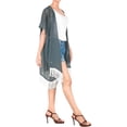 thumbnail image 5 of HAPPY BAY Women's Chiffon Summer Beach Open Front Maternity Beachwear Duster Kimono Cardigan XL-XXL Grey_AB746, 5 of 5