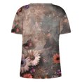 thumbnail image 5 of Mode Femme Été Décontracté Imprimé Col Rond Manches Courtes T-Shirt Blouse Deals Chaud, 5 of 5