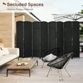 thumbnail image 3 of 8 Panel Room Divider Folding Privacy Screen 5.57 FT Tall Partition Room Separator   Freestanding Wall Divider, Black, 3 of 9