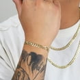 thumbnail image 3 of Nuragold 14k Real Yellow Gold Solid Cuban Curb Link 6mm Chain Bracelet (7"-9") Italian Jewelry for Men & Women, 3 of 11