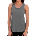 thumbnail image 2 of ZHYou No Boundrie Women's Scoop Neck Tank Tops Lightweught Sleeveless Workout Loose Fit Pullover Casual Yoga Tops for Women Gray Size 2XL, 2 of 7