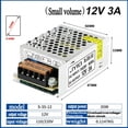 thumbnail image 1 of Bgsha Switch Power Supply Transformer AC220V To 12V 24V Adapter For LED Strip 25W-350W, 1 of 9