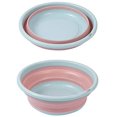 thumbnail image 1 of XISOBO Portable foldable silicone wash basin (blue powder, medium size), 1 of 5