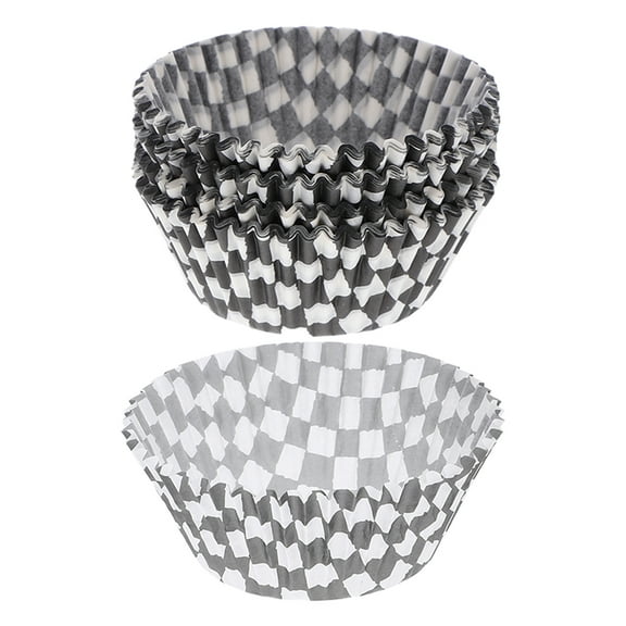 MLINS Checkered Cupcake Liners for Baking with Paper Assorted Color 300pcs