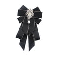 thumbnail image 2 of Broche de lazo con cinta para corbata, lazo para camisa, lazo preanudado, elegante broche para corbata Negro, 2 of 9