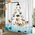 thumbnail image 2 of Raining Dogs Shower Curtain for Kids Cute Cartoon Animal Playing Water Shower Curtains Decorative for Bathroom Waterproof Fabric Shower Curtain with Hooks 72x84 Inches, 2 of 6