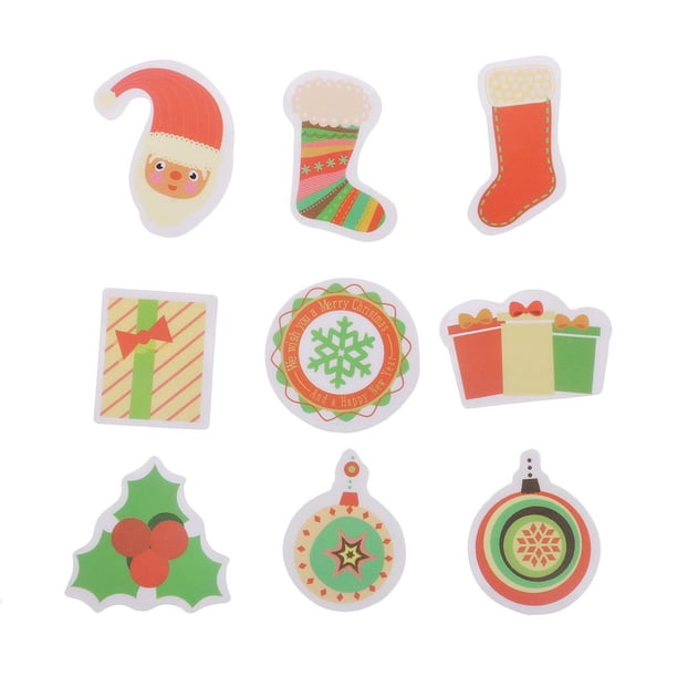 50 pegatinas decorativas Xms para manualidades, álbumes de fotos, pegatinas impermeables color4