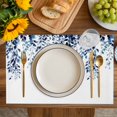 thumbnail image 4 of Blue Eucalyptus Placemats Set of 6, Weeping Botanical Leaf Watercolor Placemats for Dining Table, Place Mats for Kitchen Tabletop, Waterproof Wipeable Dining Table Mats Set, 4 of 9