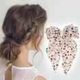 thumbnail image 2 of Unique Bargains 1 Pc Stylish Ribbons Hair Clips Hairdo Clips White Red, 2 of 5