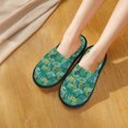 thumbnail image 5 of KLL Jungle Leopard Slippers for Women Men House Slip on Indoor Outdoor Bedroom Furry Fleece Lined Ladies Comfy Anti-Skid Rubber Hard Sole-Large, 5 of 8