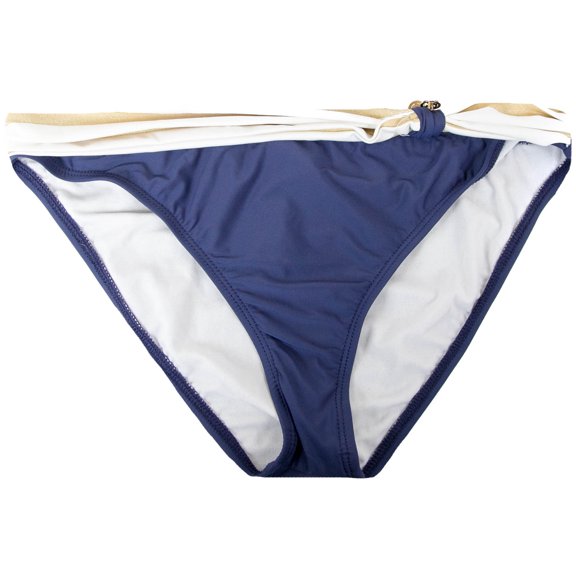Tommy Hilfiger Women's Navy with Gold/White Sash Bikini Swim Bottom