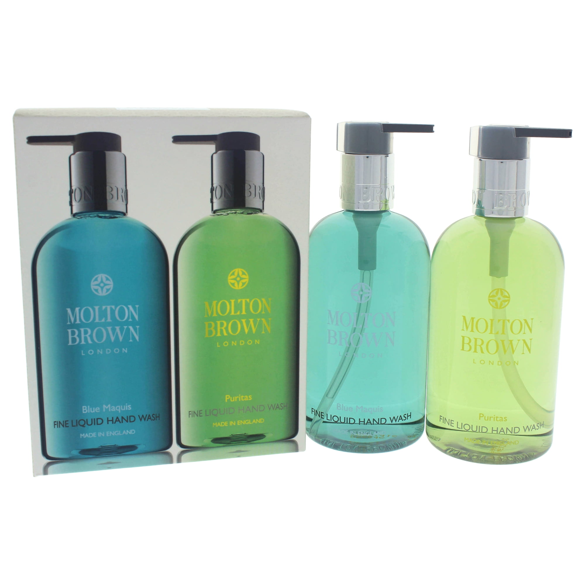 Molton Brown Blue Maquis & Puritas Hand Wash Set 2 Pc Set 10oz Blue