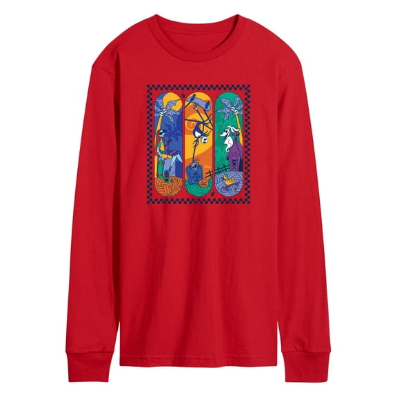 The Nightmare Before Christmas - Summer Skateboards Men's Long Sleeve Graphic T-Shirt