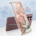 thumbnail image 5 of Designed for Samsung Galaxy S24 Ultra Marble Case, Ultra Thin Girls Women Plating Marble Designed Flexible Soft TPU IMD Marble Protective Case Cover for Samsung Galaxy S24 Ultra - Rosegold, 5 of 8