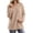 Khaki, variant on Yievot Women's Fleece Sweatshirts V Neck Long Sleeve Fall Top Solid Color Casual Warm Tunic Tops