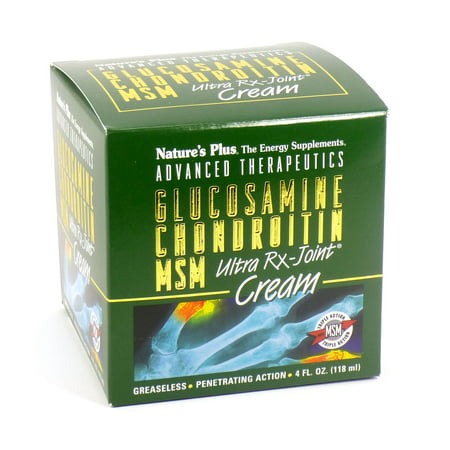 Natures Plus Glucosamine chondroïtine MSM Ultra Rx-Joint pot de crème - 4 oz