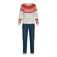 thumbnail image 5 of 99 Jane Street Women's Fair Isle Crewneck Sweater with Long Sleeves, Midweight, Sizes XS-XL, 5 of 6