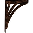 thumbnail image 4 of Ekena Millwork 2"W x 7 1/2"D x 10"H Nevio Wrought Iron Bracket, (Triple center brace), Antiqued Copper, 4 of 7
