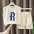 thumbnail image 1 of Conjuntos de camisetas sin mangas con cuello redondo, conjunto de ropa de verano para niños y niñas, incluye camiseta sin mangas, ropa deportiva y casual elegante y pantalones con cintura elástica, co, 1 of 5