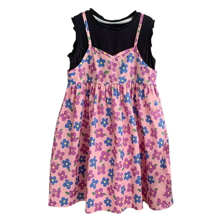 

Tengma Toddler Girls Dresses Kids Baby Summer Casual Sleeveless Floral Dress Party Princess Dress Clothes Princess Dresses A 9