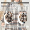 thumbnail image 3 of Cuteduck Women Plus Size Plaid Hooded Button Up Shirt Fall Shacket Long Sleeve Lightweight Fashion Coat 1X-4X, 3 of 7