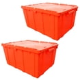 thumbnail image 1 of Cajas Organizadoras Uso Rudo StorBox 2 Pzas 35kg 61x50x31cm Apilable Bisagras Polietileno Color Naranja., 1 of 1
