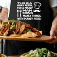 thumbnail image 3 of Funny Aprons for Men with Pockets, Mens Apron for Cooking Grilling BBQ, Dad Gifts for Husband Birthday Fathers Day, 3 of 6
