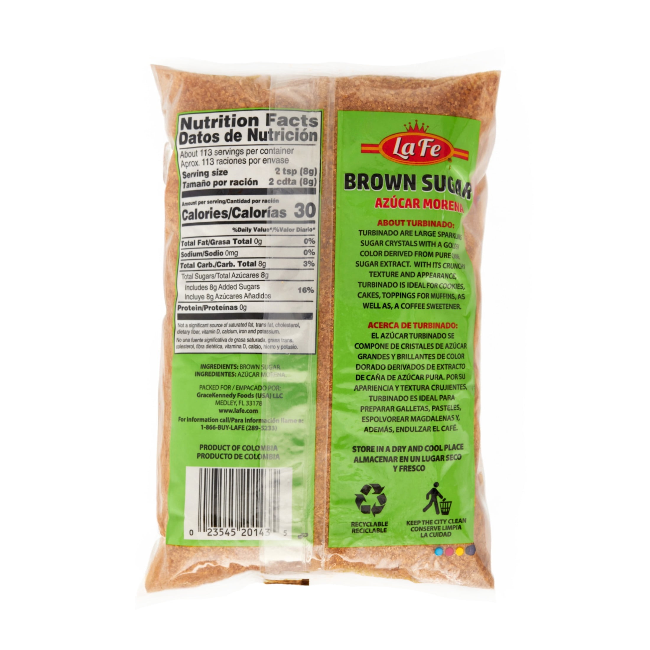 La Fe Brown Sugar, 2 lbs Bag