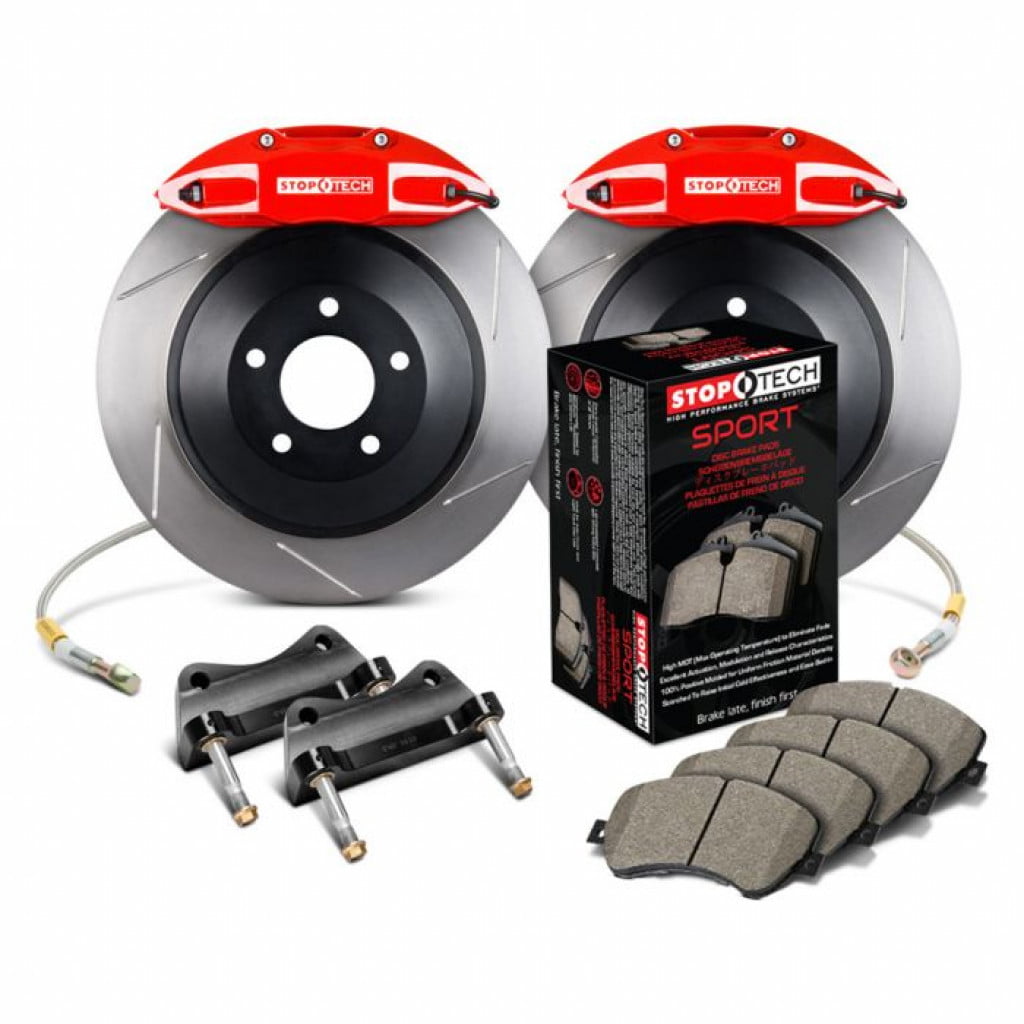 For Honda Civic CRX Front StopTech Slotted Brake Rotors Street Pads Set Kit 
