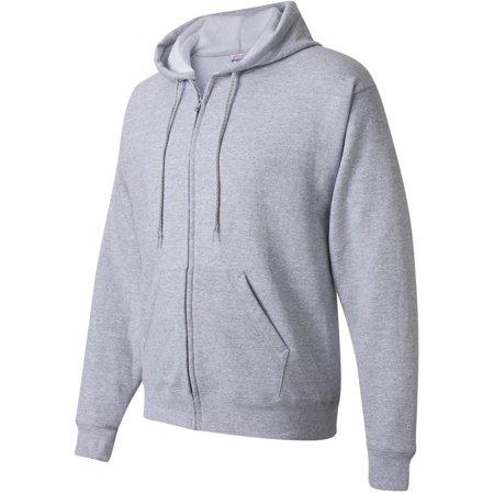Hanes Men&#39;s EcoSmart Fleece Full-Zip Hooded Sweatshirt - Silver L