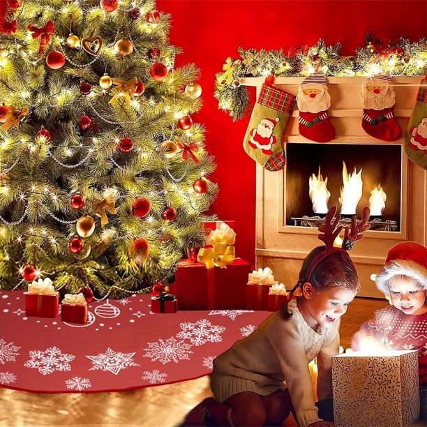 Decoración navideña, adornos navideños, regalos navideños, falda para árbol de Navidad, decoración navideña, falda para árbol, decoración para árbol de Navidad, adornos, decoraciones para el hogar