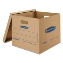 Bankers Box "7717201" Smoothmove Classic Medium Moving Boxes, 18l X 15w X 14h, Kraft/blue, 8/carton