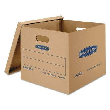 Bankers Box "7717201" Smoothmove Classic Medium Moving Boxes, 18l X 15w X 14h, Kraft/blue, 8/carton