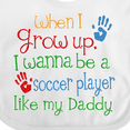 thumbnail image 4 of Inktastic Soccer Player Like Daddy Boys or Girls Baby Bib, 4 of 4