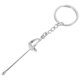 thumbnail image 1 of Cercado de llavero espada metálico pequeño llavero decorativo pequeño llavero portátil portátil llavero, 1 of 5