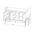 thumbnail image 3 of Manhattan Comfort Gales 48.50 Sideboard with Solid Wood Legs in Matte White, 3 of 20