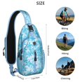 thumbnail image 4 of Crossbody Sling Backpack for Women Men Ocean Starfish Map Blue Shoulder Sling Crossbody Casual Chest Bag for Travel Sports Running Hiking, 4 of 5