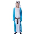 thumbnail image 2 of MAIHAN-Childrens Medieval Historical Outfit - Complete Courtly Style Set with Tunic, Pants, Hat & Headscarf Chirstmas Outfits, Themed Parties & Role Play(Light Blue,8-13 Years), 2 of 5