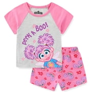Sesame Street Abby Cadabby Short Sleeve T-Shirt and French Terry Shorts Set (Girls), 2 Piece Set, Sizes 12M-4