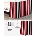 thumbnail image 3 of Red and Bed Skirt Queen Size 16" Drop Black Striped Abstract Geometric Vertical Stripes Ruffled Wrap Around Bed Skirts Adjustable Elastic Bedskirt Dust Ruffle for Queen Size Bed, 3 of 7