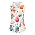 thumbnail image 4 of Tops de Ajuste Suelto para las Mujeres de Moda Impresa con Capucha sin Mangas, Poliéster, 4 of 5