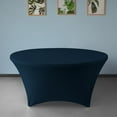thumbnail image 2 of Gowinex Navy Blue 5 ft. 60 inch Round Spandex Tablecloth Fitted Table Cover, 2 of 7
