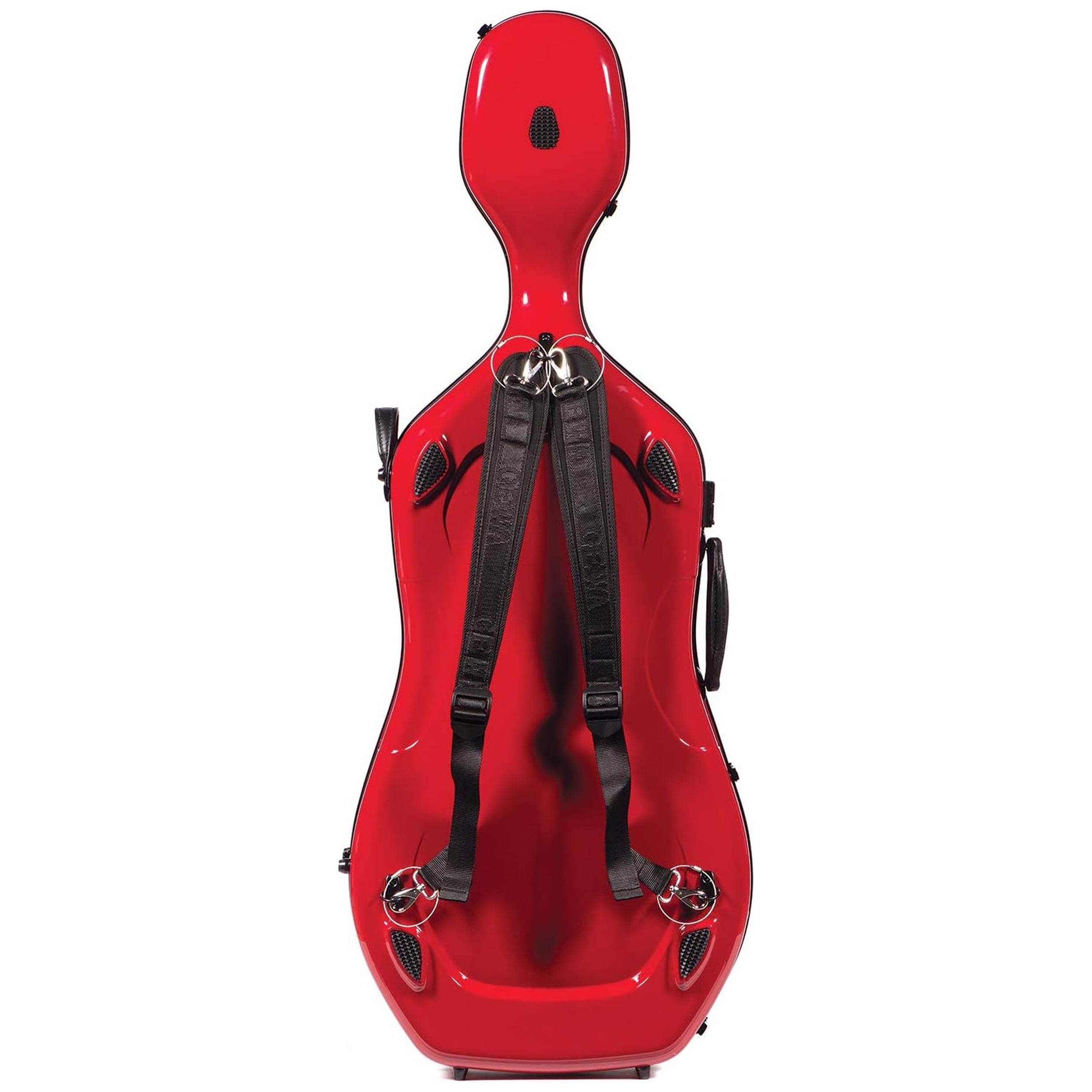 GEWA Air 3.9 4/4 Cello Case - Backpack Straps - Red with Black Interior