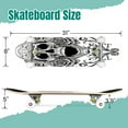 thumbnail image 2 of 31'' Complete Skateboard 7 Layer Canadian Maple Double Kick Deck Skateboards Gothic coat arms skull roses grunge vintage t shirts Skate Board for Beginner Adult Gifts, 2 of 5