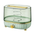 thumbnail image 2 of Caja de pañuelos de escritorio perfecl Dispensador de servilletas transparente Verde claro, 2 of 6