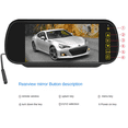 thumbnail image 4 of 7 Inch Car LCD Mirror Monitor Parking Screen 2 AV Input Auto Display Assist for Rear View Reversing Camera,1 x monitor,Black, 4 of 5