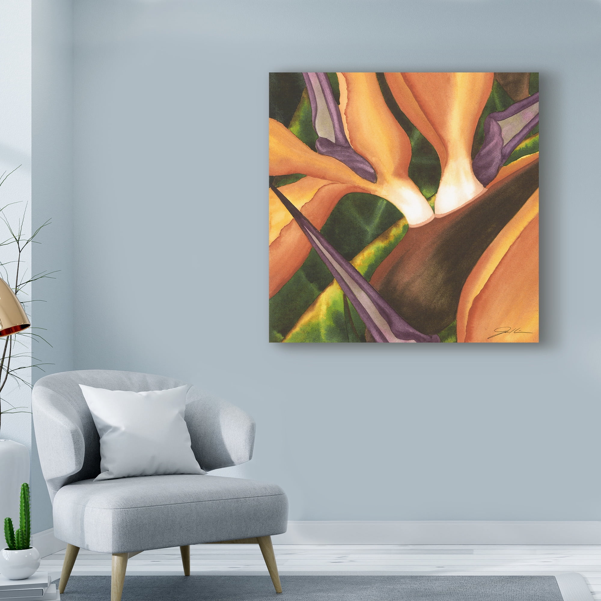 Trademark Fine Art 'Bird of Paradise Tile II' Canvas Art by Jason Higby