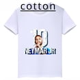 thumbnail image 2 of Camiseta de algodón blanca informal de verano con estampado de avatar de Neymar para niños y niñas, camiseta deportiva de manga corta, 2 of 5