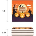 thumbnail image 3 of RYLABLUE Happy Halloween Set of 6 Coaster for Drinks, Absorbent Ceramic Stone Coasters Cup Mat with Cork Base for Home Kitchen Room Coffee Table Bar Decor, 3 of 4